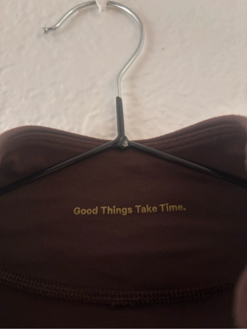 LULULEMON VINTAGE Brown Cropped Half-Zip Top in Dark Brown - Picture 3 of 4